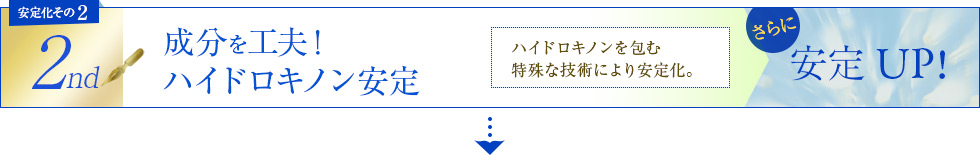 成分を工夫！ハイドロキノン安定